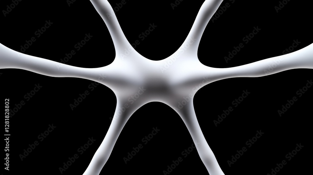 Poster abstract biological structure with delicate branching formations