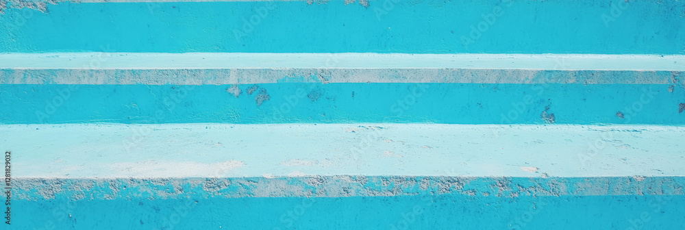 Poster Light blue textured surface with horizontal ribbed pattern for background design