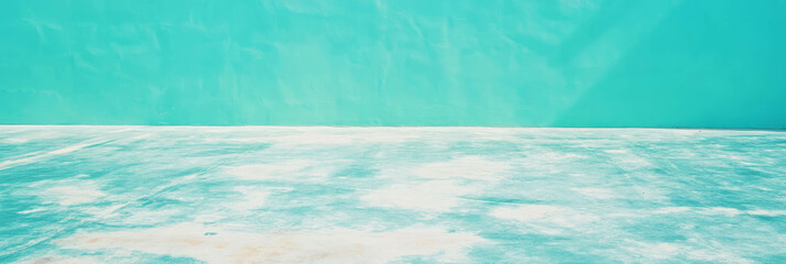 Obraz premium Vibrant aquamarine and white wall texture for artistic background design