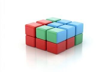 Obraz premium 3D Logistic Hub Icon Isolated and White Background