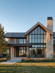 Modern house exterior showing a contemporary architecture design