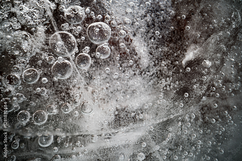 Poster close up macro shot of ice surface - texture for computer graphics, texturing, compositing or as a b