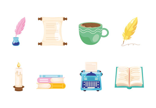 Beige Poetry Writing Literature Stationery Illustration