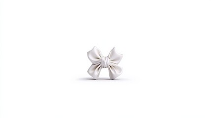 Naklejka premium Elegant White Bow on a Minimalist Background for Creative Projects
