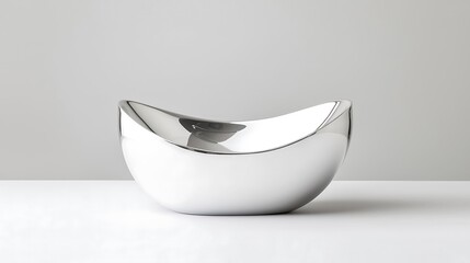 A broad view of a contemporary silver metallic design, highlighting the elegant sheen and smooth contours that contribute to a sophisticated ambiance, suitable for professional advertising materials.