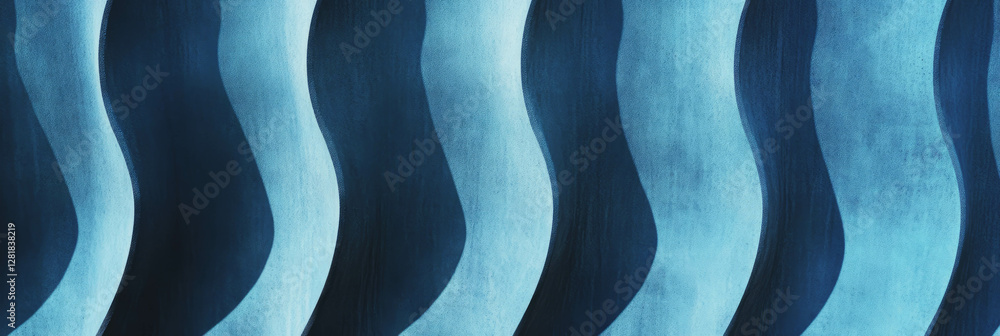 Poster abstract wavy vertical ribs texture for modern design projects