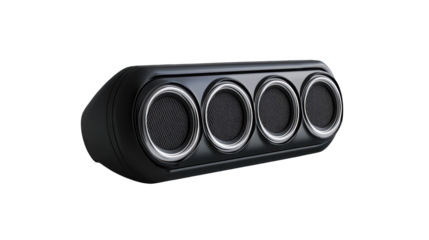 Immersive audio experience,four black speaker setup for enhanced sound quality