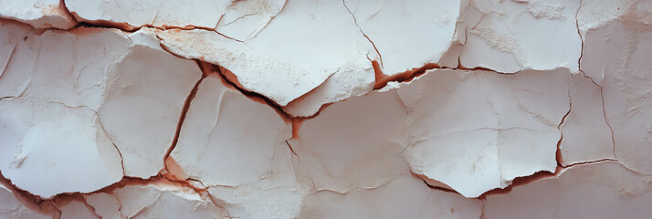 Cracked plaster texture with deep crevices for architectural design and restoration projects