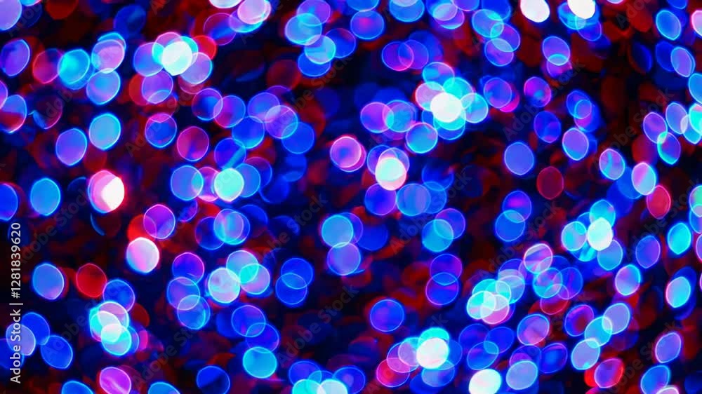 Poster red and pink bokeh lights on a dark background with abstract pattern. festive and celebratory mood c