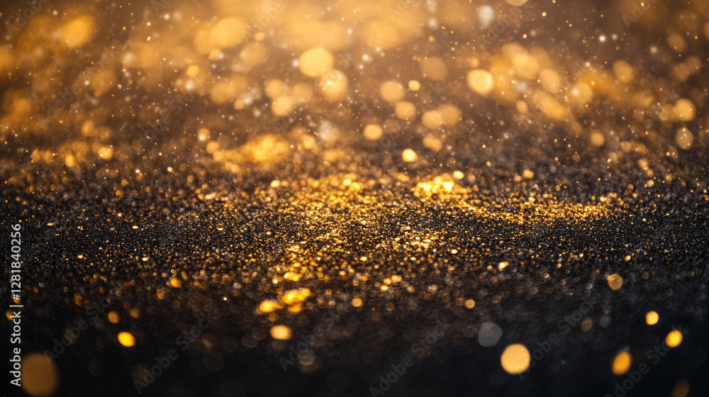 Poster abstract texture of concrete with gold dust sparkles in rough surface design for backgrounds