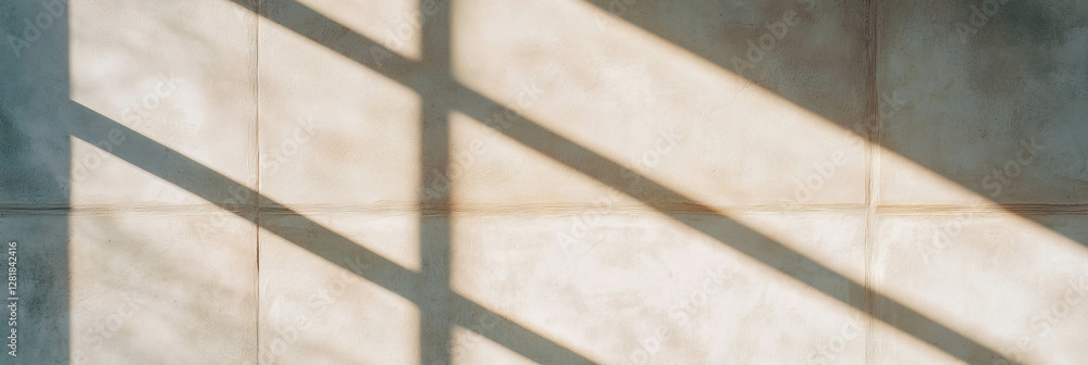 Poster minimalist texture of beige wall with soft grey shadow patterns for modern design