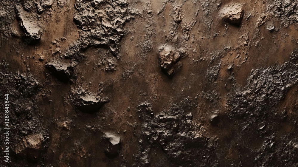 Poster dark mud wall texture with subtle patterns for decorative design and background use