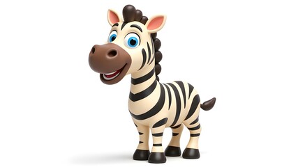 Cartoon zebra happy world