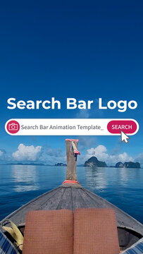 Internet Browser Search Bar Logo. Vertical Stories Opener for Social Media.
