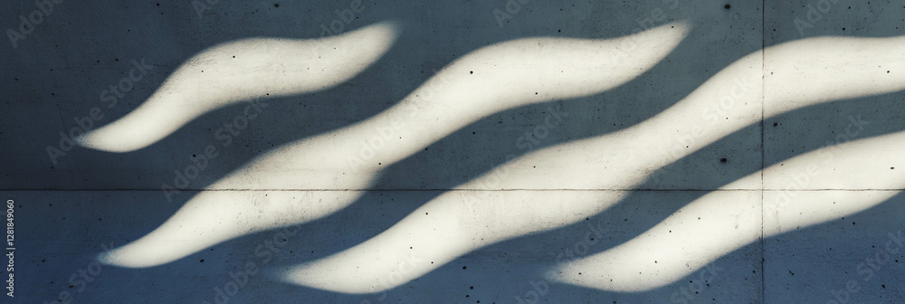 Poster abstract wave pattern on concrete surface with dramatic lighting for modern background design