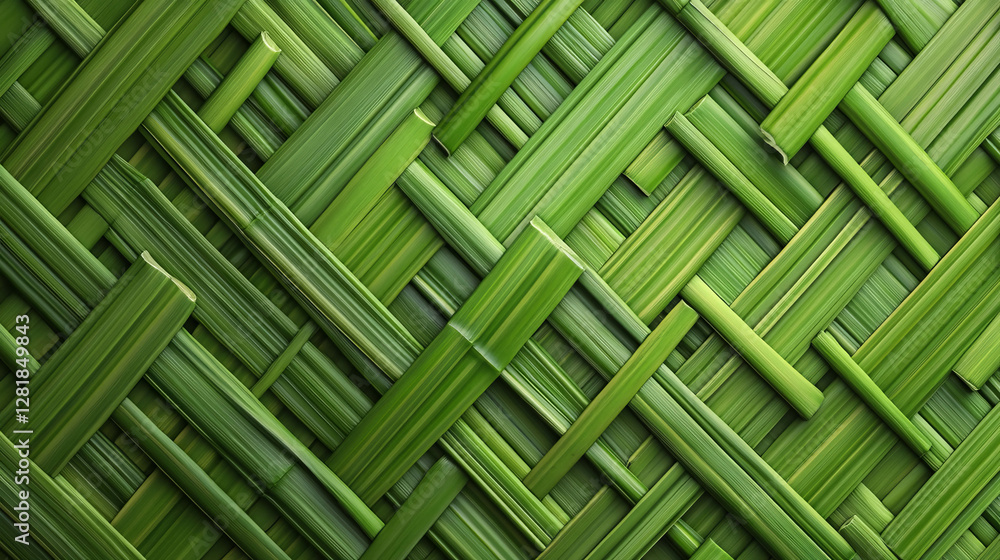 Poster diagonal intersecting bamboo patterns for eco-friendly design and nature-themed projects