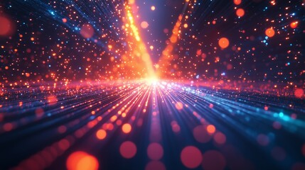 The dance of technology intertwined with light and shadow