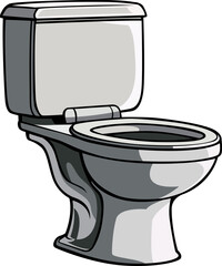 modern looking blue and white toilet seats potty image hand drawn image PNG transparent background