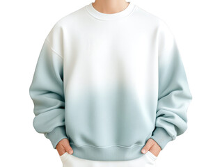 Woman in white, minimalist fashion and effortless style with comfortable sweatshirt pants ensemble