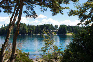 Lago calmo, Villa La Angostura, Argentina Patagonia 