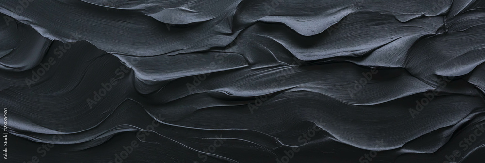 Poster abstract dark plaster texture with subtle wavy lines for modern design