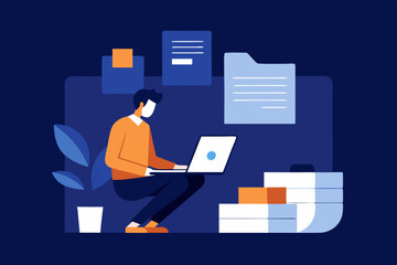 set of nature background creative design art