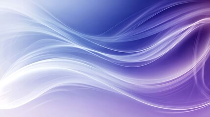 Fototapeta premium Abstract Purple and White Swirling Waves: A Serene Digital Artwork