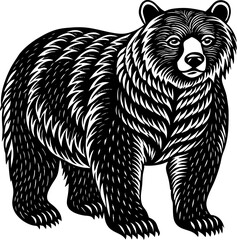 abstract illustration of a bear
