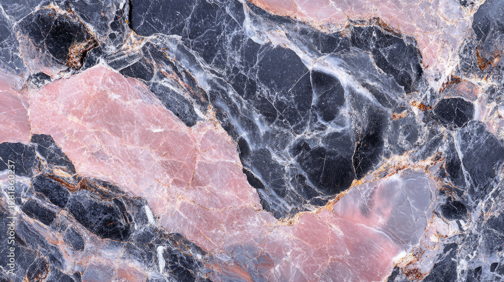 Poster elegant glossy pink marble texture with abstract patterns for design and decor