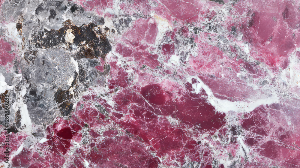 Poster elegant glossy pink marble texture with abstract white patterns for design and print