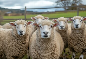 Obraz premium sheep and lambs