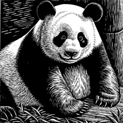 abstract illustration of a panda © yayan