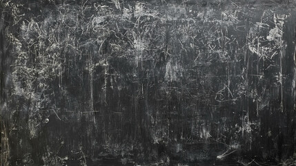 Obraz premium Textured grey chalkboard with erased chalk patterns for background or design concept