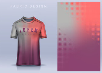 Fabric textile design for Sport t-shirt, Soccer jersey mockup for football club. uniform front view.