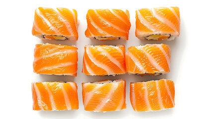 fresh salmon sushi