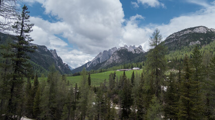 landscape in dolomites in south tyrol
