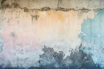 urban decay meets artistic expression weathered concrete wall with ethereal spray paint gradients...