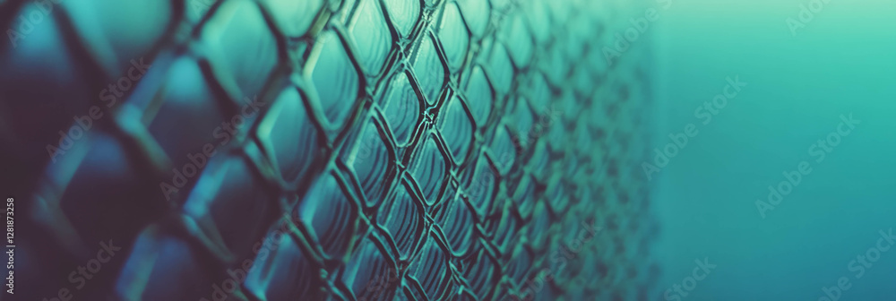 Aufkleber modern hexagonal mesh pattern on textured wall for interior design and backgrounds