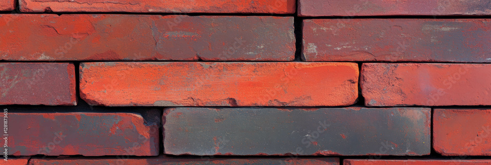 Aufkleber rustic horizontal brick pattern texture for architectural design