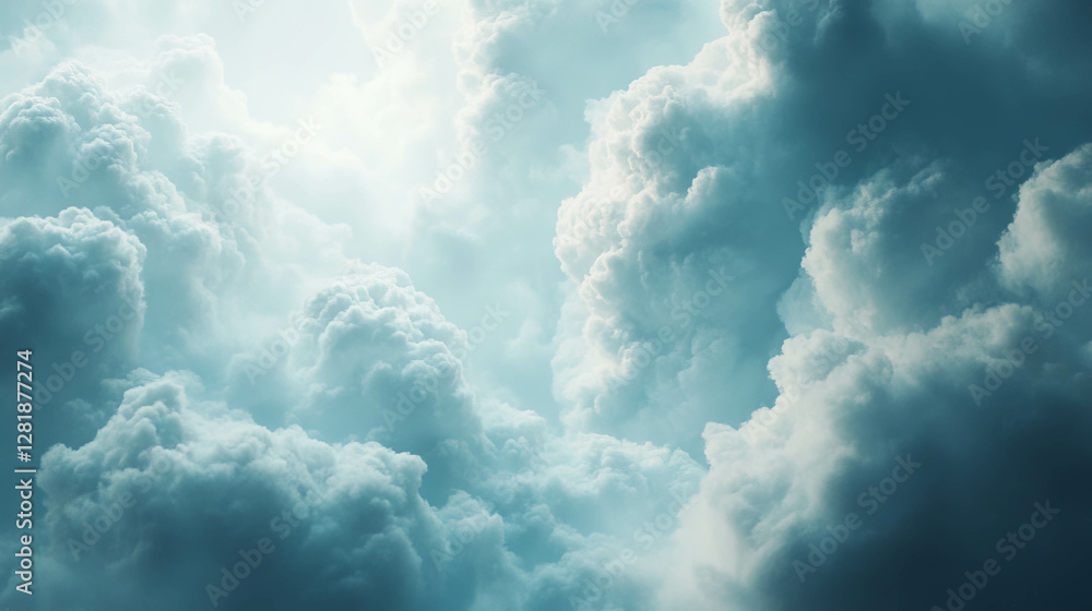 Poster ethereal iridescent cloud texture with soft diffuse lighting for dreamy atmospheres