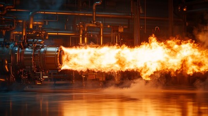 Flame spraying of industrial engines