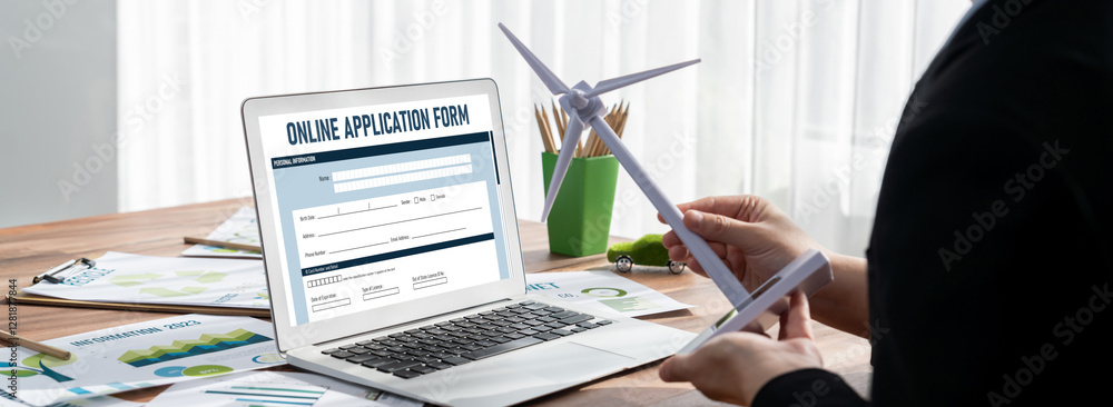 Poster online application form for brisk registration on the internet website