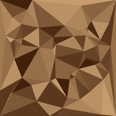 Fototapeta premium Abstract background of triangles in shades of brown color. Vector illustration
