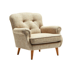 Modern luxury comfortable chair isolated on a transparent background.