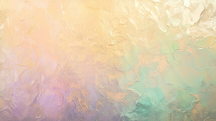 Obraz premium Iridescent pearl wall texture with soft pastel colors for elegant design