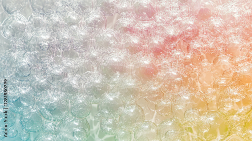 Poster iridescent soap bubble texture with light reflection