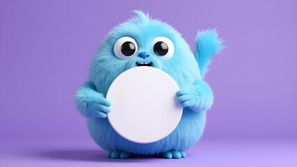 Obraz premium Cute cartoon image display card