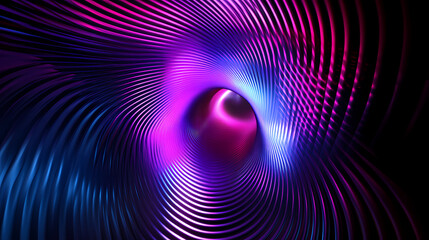 an abstract futuristic background with neon lights, a tunnel, and digital elements for design