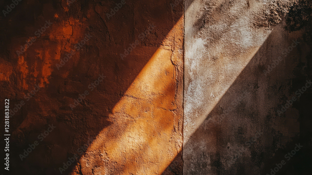 Poster abstract texture of layered clay wall with varied textures for architectural design