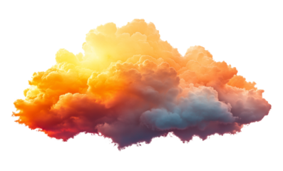 Beautiful Sunset Cloud Isolated on Transparent Background PNG
